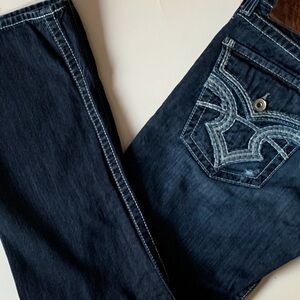 Big Star Men's “Pioneer”Bootcut Jeans 33R - Dark Blue